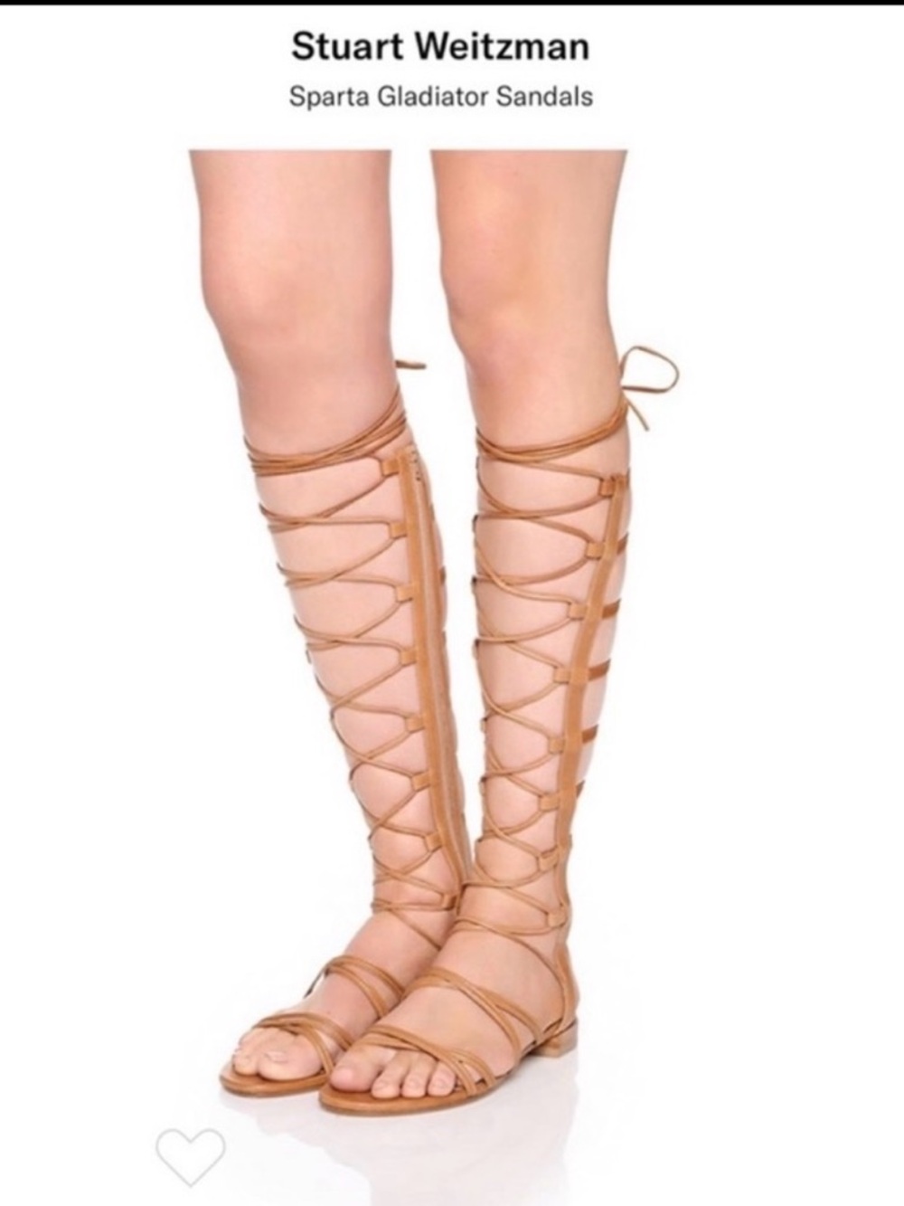 Stuart Weitzman Sparta Gladiator Adobe Lace-Up Sandals - Size 11.5M/41H11H